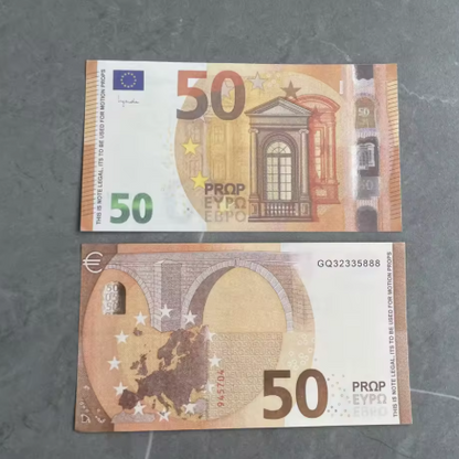 1 Pack 50U Billete Euro Replica